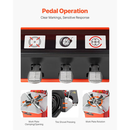 FBL900631 - Electric Tire Changer for Sedans & Trucks with Pressure Gauge