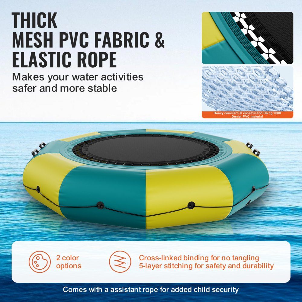 ZT10FTYG-US/EU - 10ft Inflatable Water Bouncer with Electric Air Pump