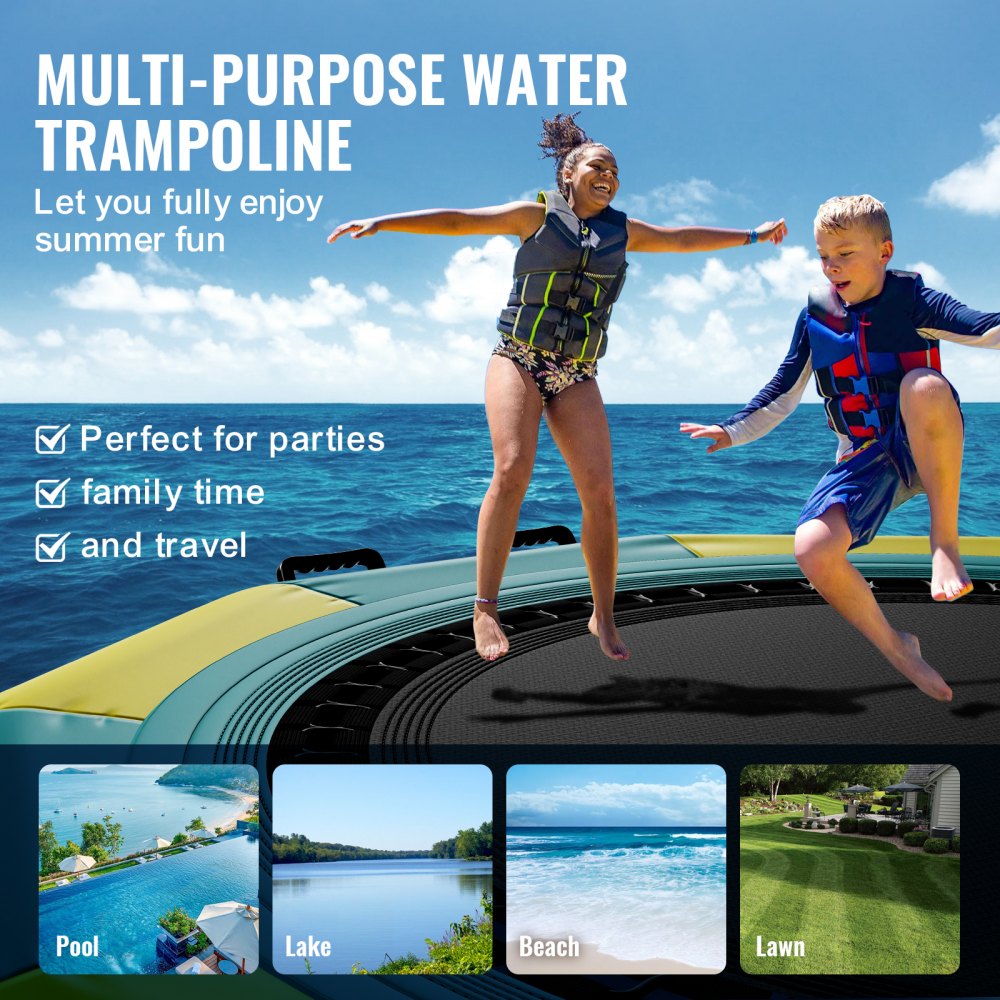 ZT10FTYG-US/EU - 10ft Inflatable Water Bouncer with Electric Air Pump