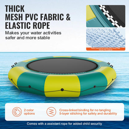 ZT12FTYG-US/EU - 12FT Durable Inflatable Water Bouncer for Pools and Lakes