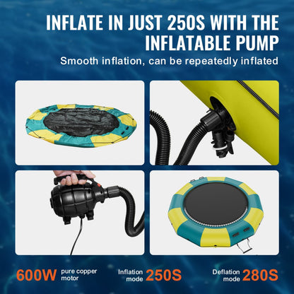 ZT12FTYG-US/EU - 12FT Durable Inflatable Water Bouncer for Pools and Lakes