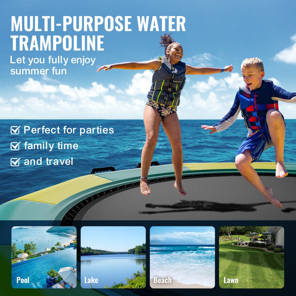 ZT12FTYG-US/EU - 12FT Durable Inflatable Water Bouncer for Pools and Lakes