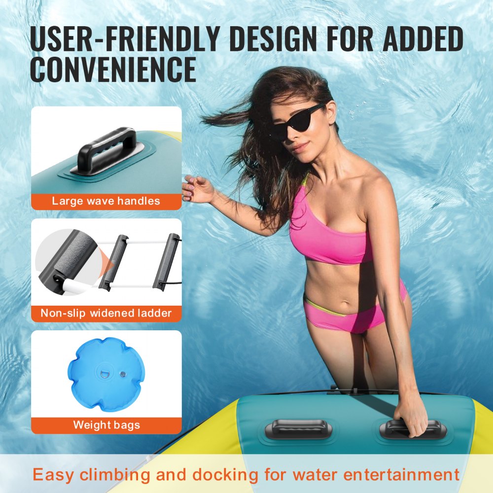 ZT13FTYG-US/EU - 13ft Inflatable Water Bouncer for Pool & Lake Fun