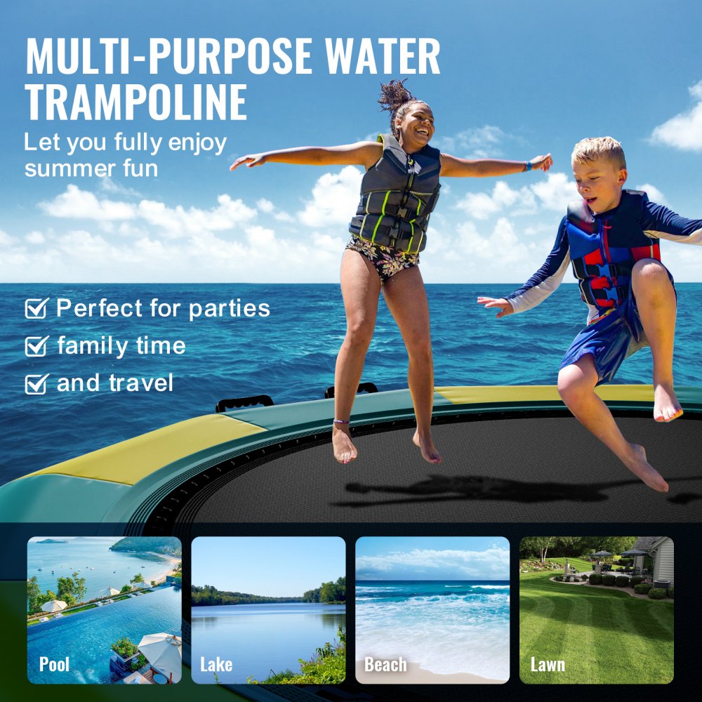 ZT13FTYG-US/EU - 13ft Inflatable Water Bouncer for Pool & Lake Fun
