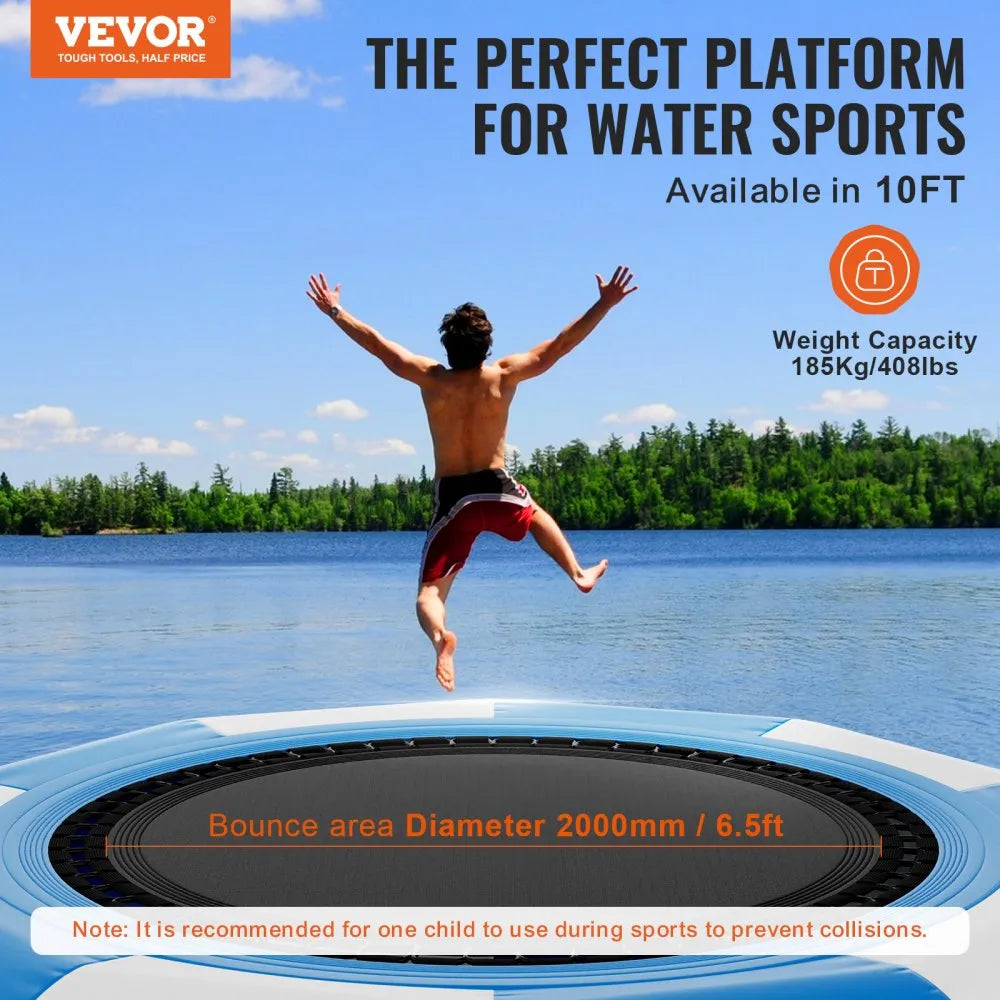 ZT10FTBW-US/EU/AU - 10ft VEVOR Inflatable Water Bouncer with Electric Pump