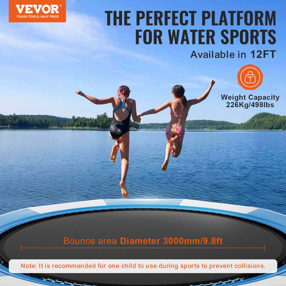 ZT13FTBW-US/EU - 13ft Inflatable Water Bouncer for Endless Summer Fun