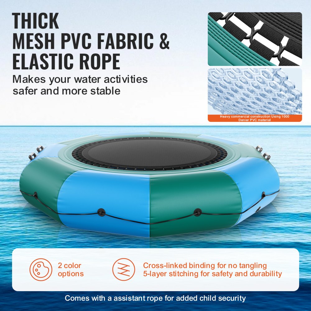ZT10FTBG-US/EU - Durable 10ft Inflatable Water Bouncer for Lake Fun