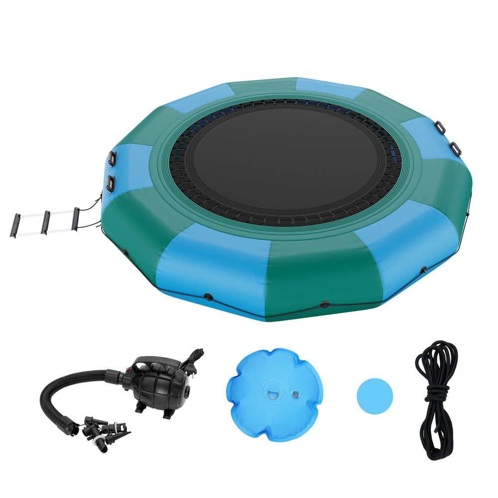 ZT12FTBG-US/EU - 12ft VEVOR Inflatable Water Bouncer for Lakes & Pools