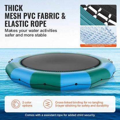 ZT15FTBG-US/EU - 15ft VEVOR Inflatable Water Bouncer for Summer Fun