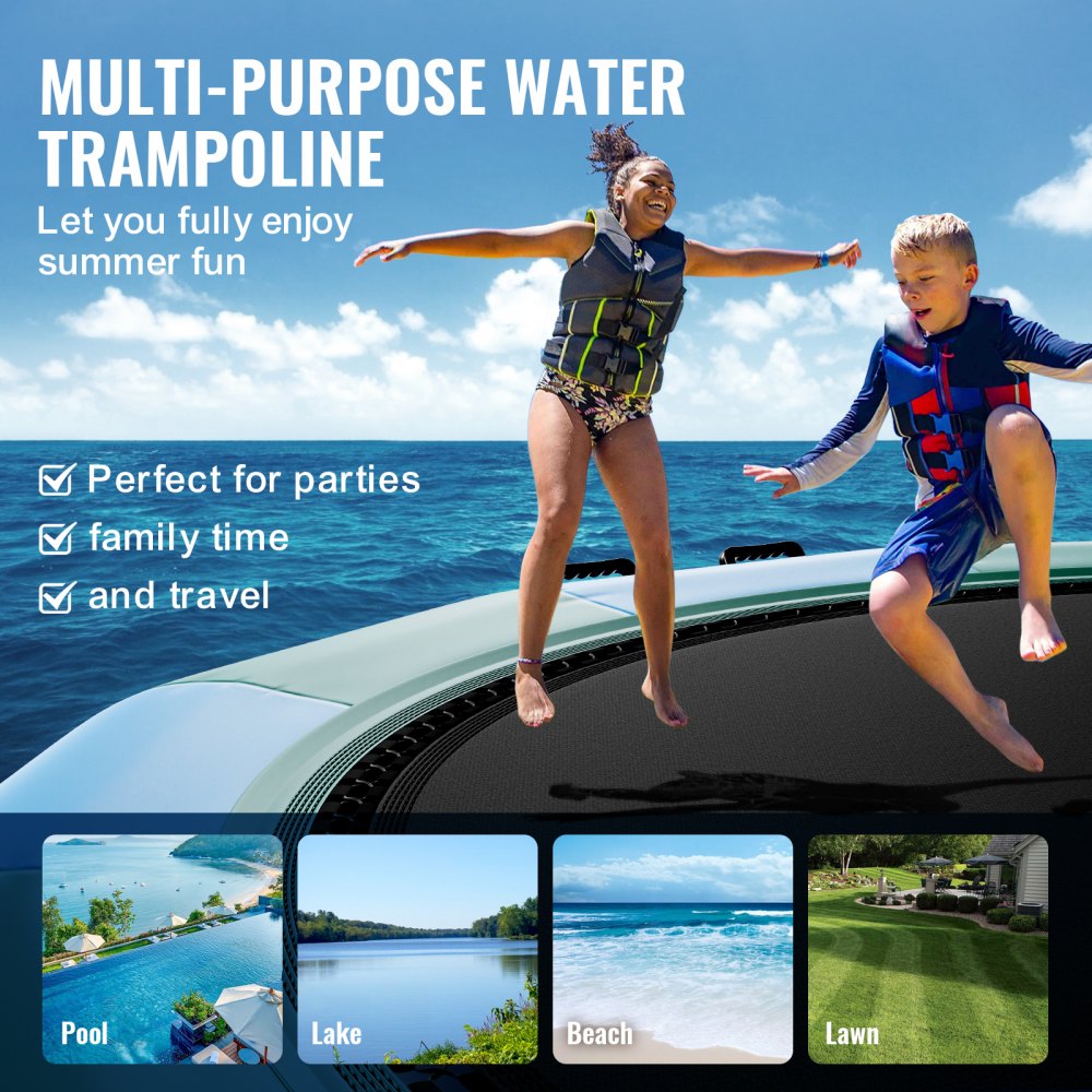 ZT15FTBG-US/EU - 15ft VEVOR Inflatable Water Bouncer for Summer Fun