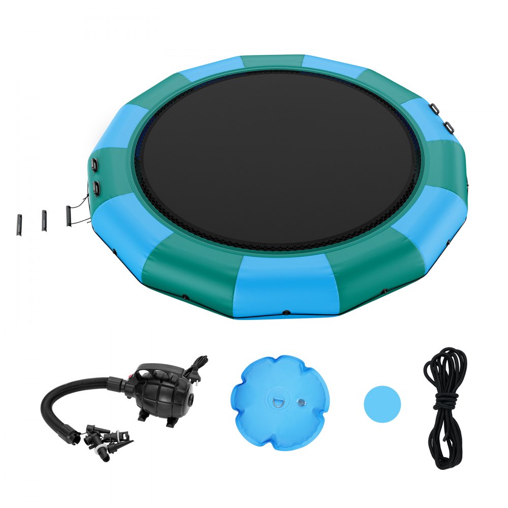 ZT15FTBG-US/EU - 15ft VEVOR Inflatable Water Bouncer for Summer Fun