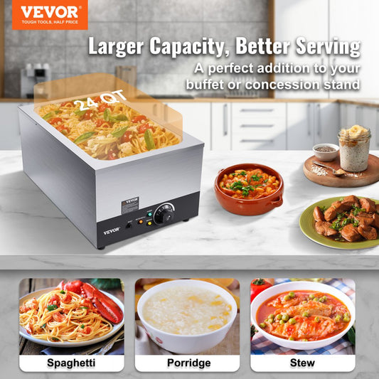 010528302954 - 24QT Stainless Steel Food Warmer with Temperature Control