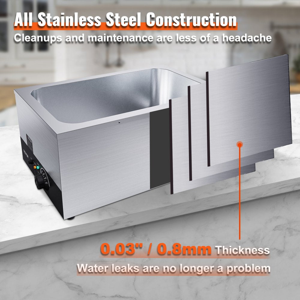 010528302954 - 24QT Stainless Steel Food Warmer with Temperature Control