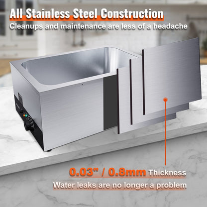 010528302954 - 24QT Stainless Steel Food Warmer with Temperature Control