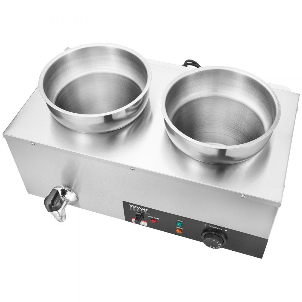 010139207580 - VEVOR Dual 7.4QT Stainless Steel Soup Warmer for Restaurants