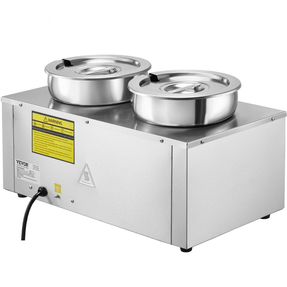 010139207580 - VEVOR Dual 7.4QT Stainless Steel Soup Warmer for Restaurants