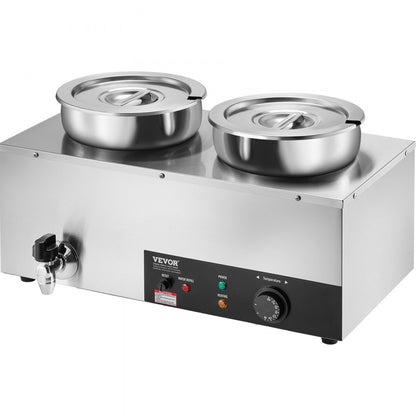 010139207580 - VEVOR Dual 7.4QT Stainless Steel Soup Warmer for Restaurants