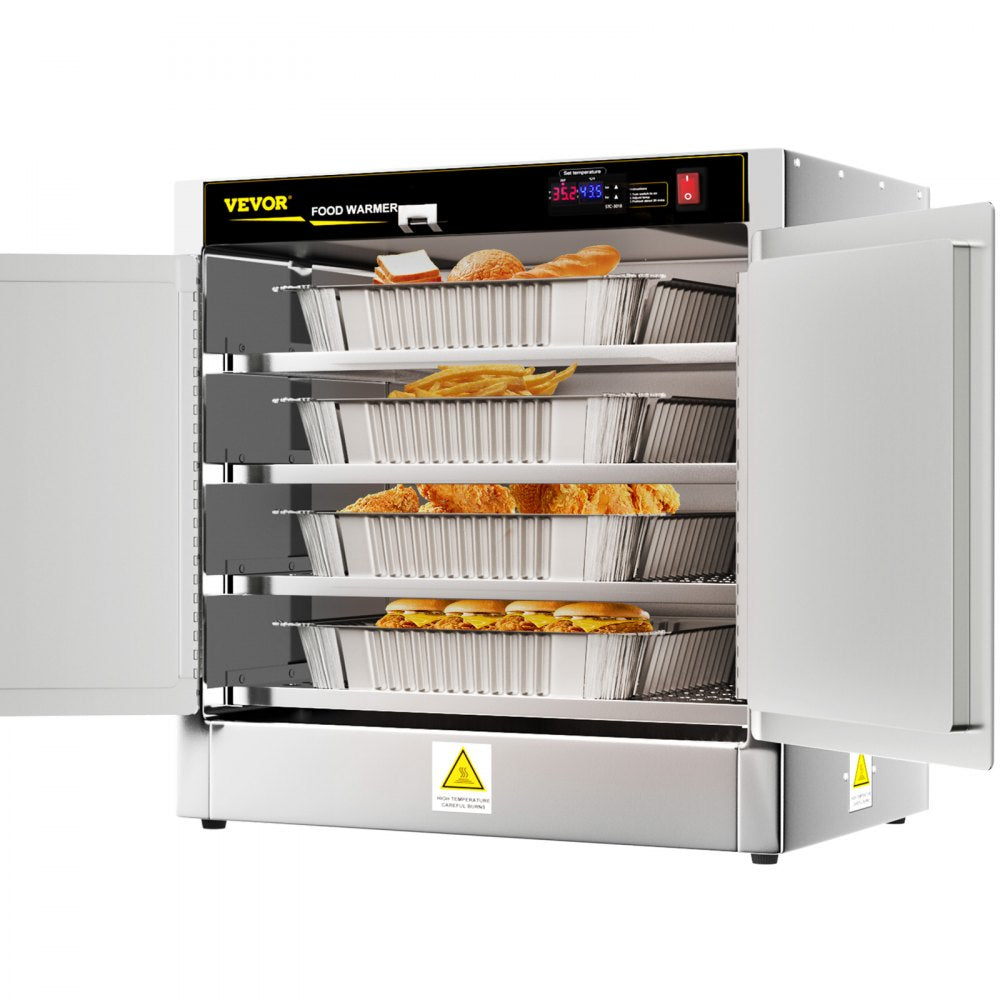 FWHB-251524 - 4-Shelf Aluminum Food Warmer for Pizzerias & Bakeries