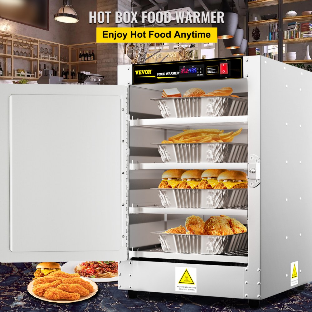 FWHB-162224 - Durable Aluminum Food Warmer with 4 Stainless Steel Trays