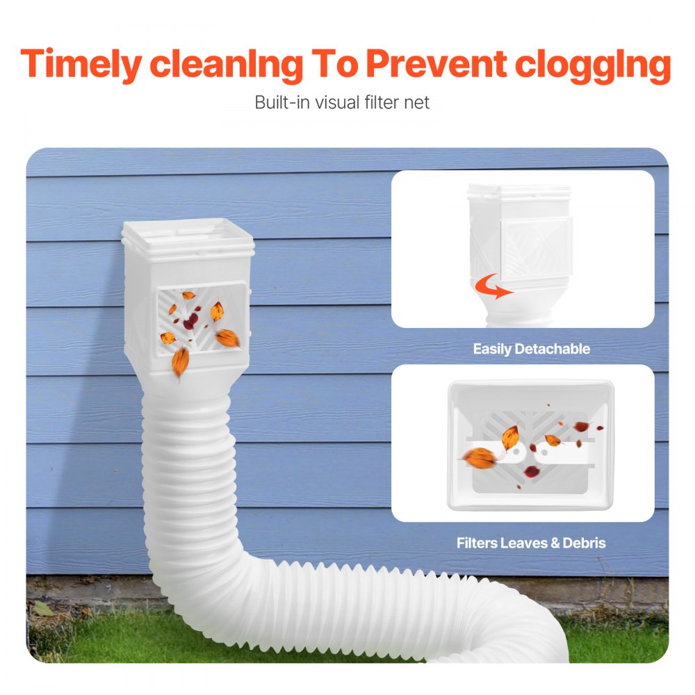 HC3003G2 - Flexible 22-63 inch Downspout Extenders with Filter Screen