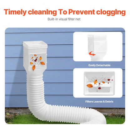 HC3003G2 - Flexible 22-63 inch Downspout Extenders with Filter Screen