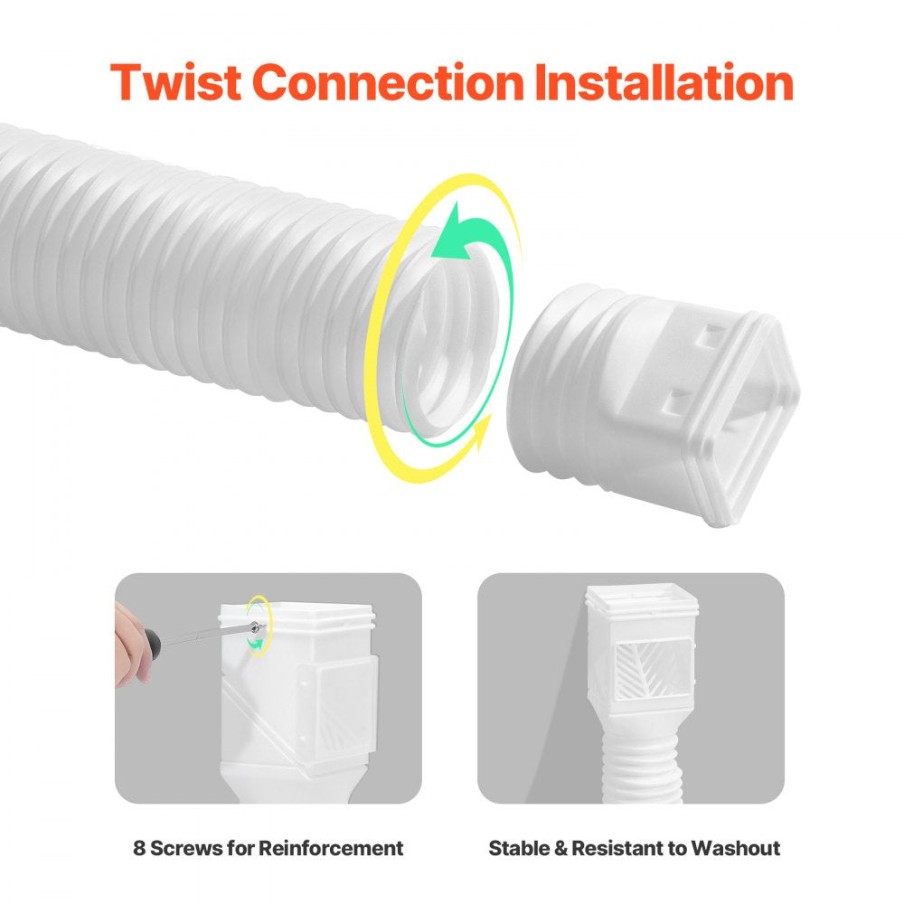 HC3003G2 - Flexible 22-63 inch Downspout Extenders with Filter Screen