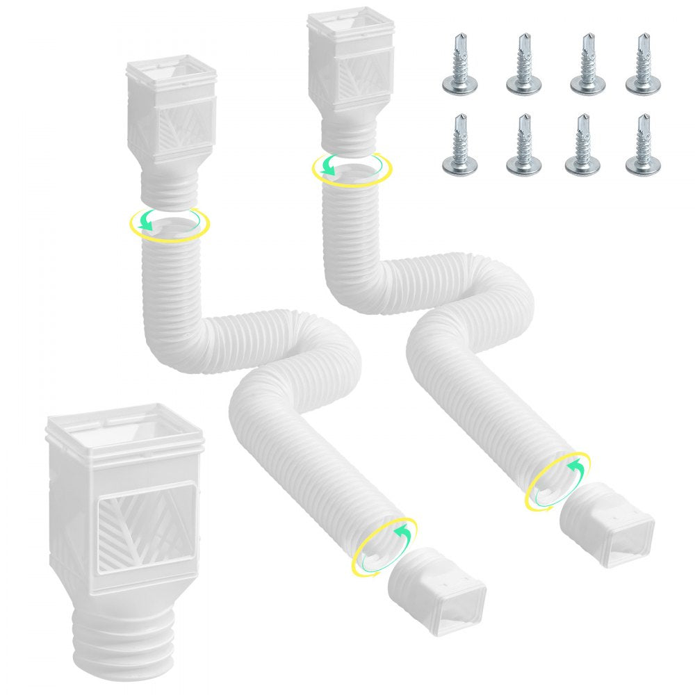HC3003G2 - Flexible 22-63 inch Downspout Extenders with Filter Screen