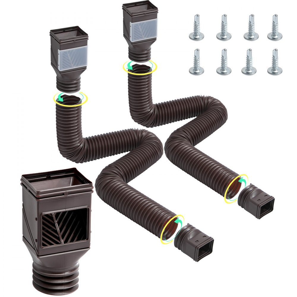 HC3003G2 - Flexible Downspout Extender 22-63" for Effective Water Drainage