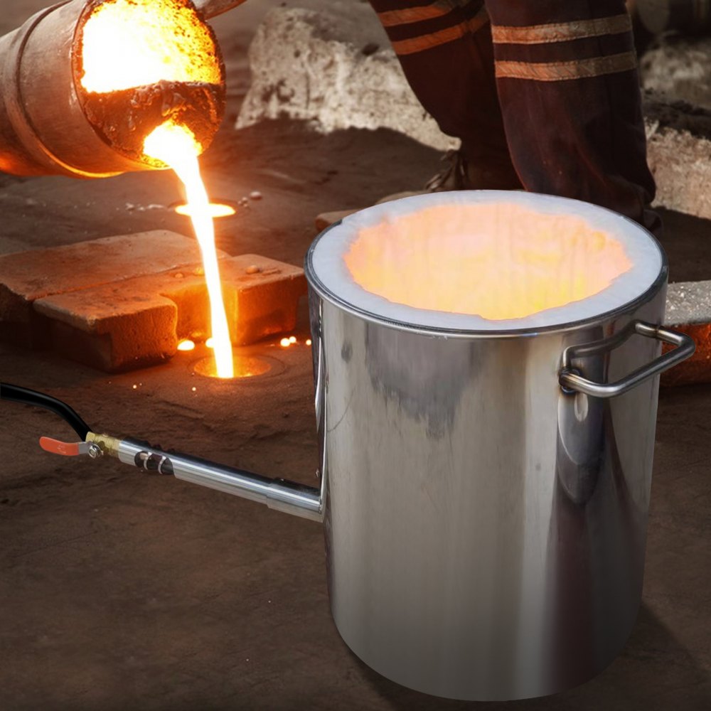 JHRJD06KG01A - 6KG Stainless Steel Propane Melting Furnace Kit, 2700°F Max