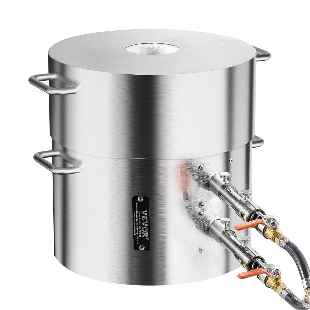 JH16KGA - Durable 16KG Stainless Steel Dual Burner Melting Furnace