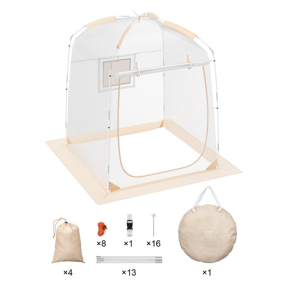 120970 - 50" VEVOR Clear PVC Sports Tent for 1 Person, Waterproof & Portable