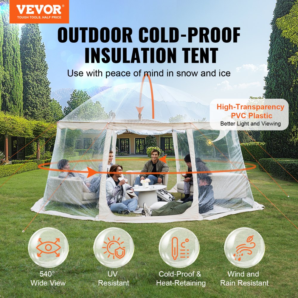 120974 - 15x15 ft Waterproof PVC Sports Tent for 12-15 People