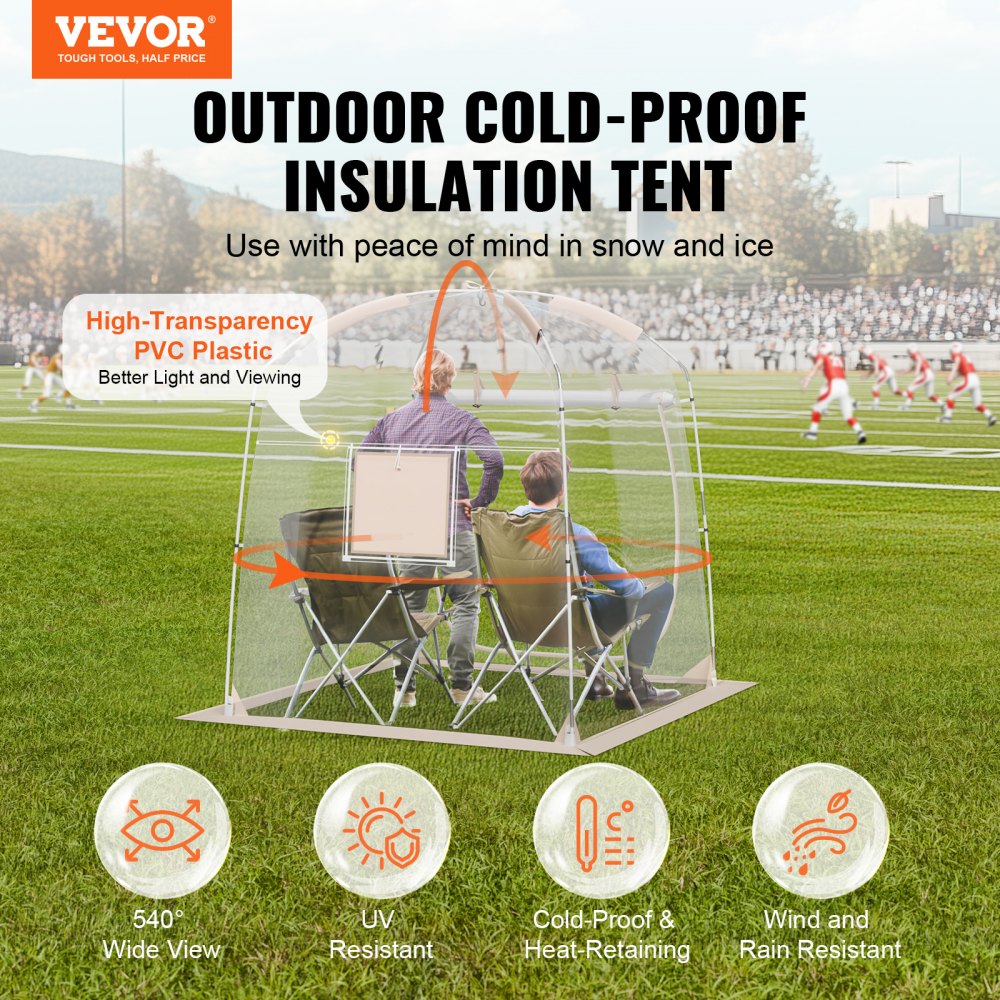 120971 - 72" VEVOR Sports Tent for 2-4 People, Weatherproof & Portable