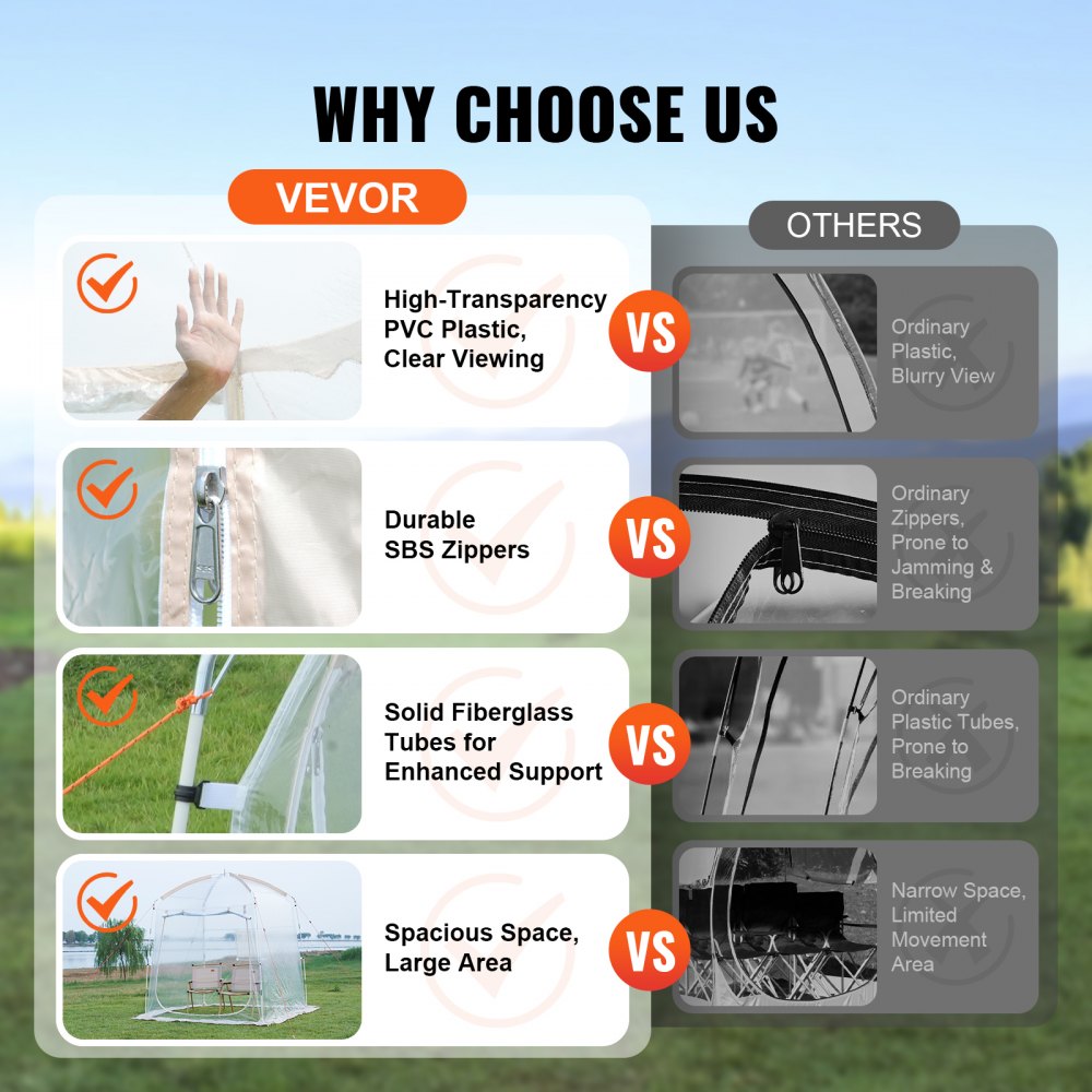 120971 - 72" VEVOR Sports Tent for 2-4 People, Weatherproof & Portable