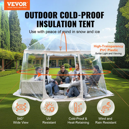 120973 - 12x12ft VEVOR Weatherproof Sports Tent for 8-10 People