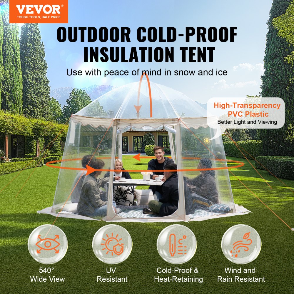 120972 - 10x10 ft VEVOR Pop-Up Sports Tent for 4-8 People