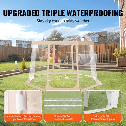 120972 - 10x10 ft VEVOR Pop-Up Sports Tent for 4-8 People