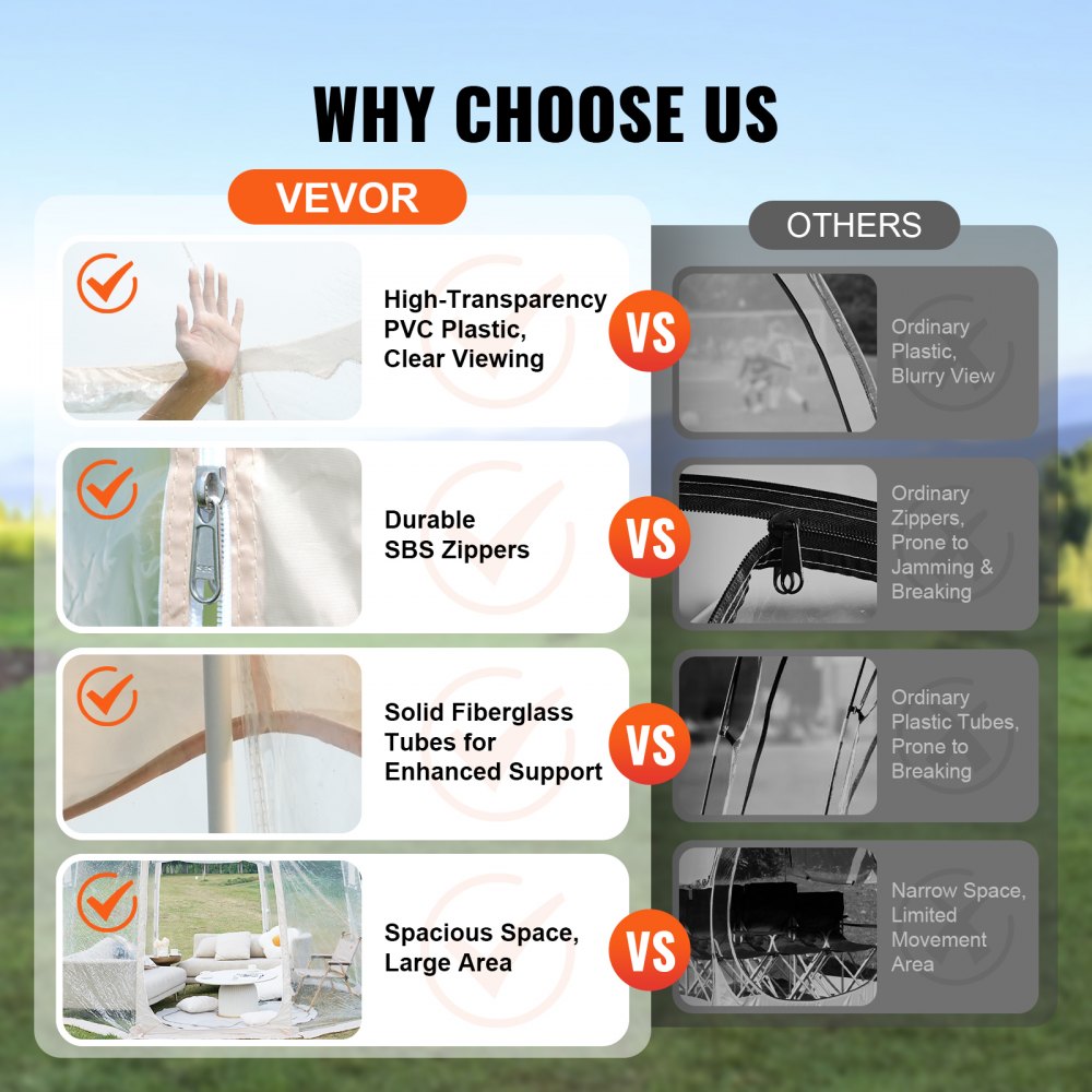 120972 - 10x10 ft VEVOR Pop-Up Sports Tent for 4-8 People