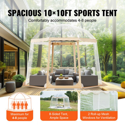 120972 - 10x10 ft VEVOR Pop-Up Sports Tent for 4-8 People