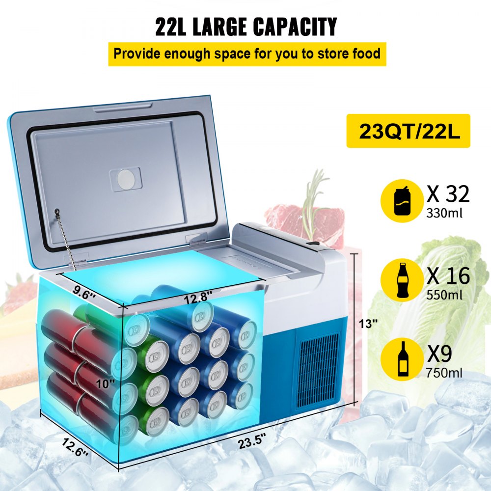 SH-C22 - 23 Quart VEVOR Portable Fridge with Digital Control