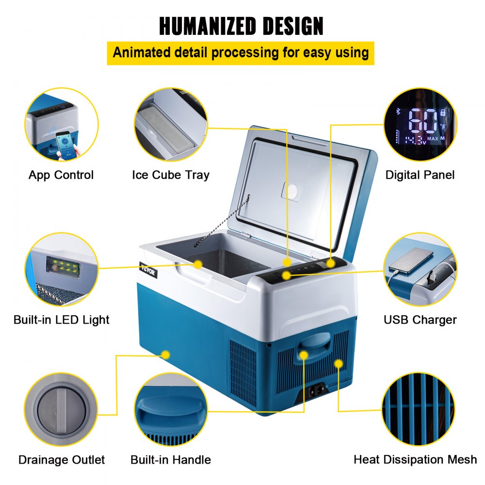 SH-C22 - 23 Quart VEVOR Portable Fridge with Digital Control