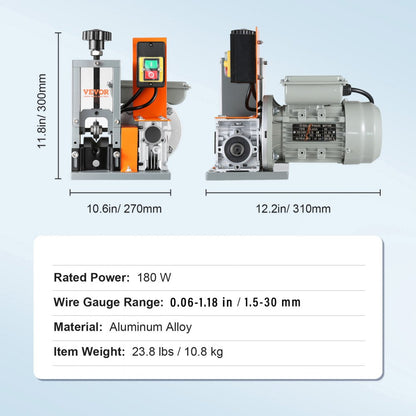 BXJDD180 - Efficient 180W Automatic Wire Stripping Machine, 60ft/min Speed