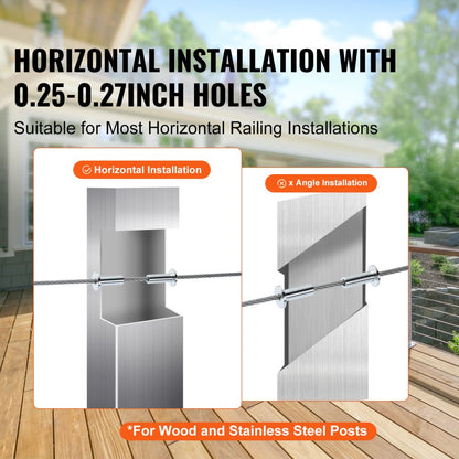 YXHF-W046-1/8"-81 - T316 Stainless Steel Protector Sleeves for Outdoor Railings