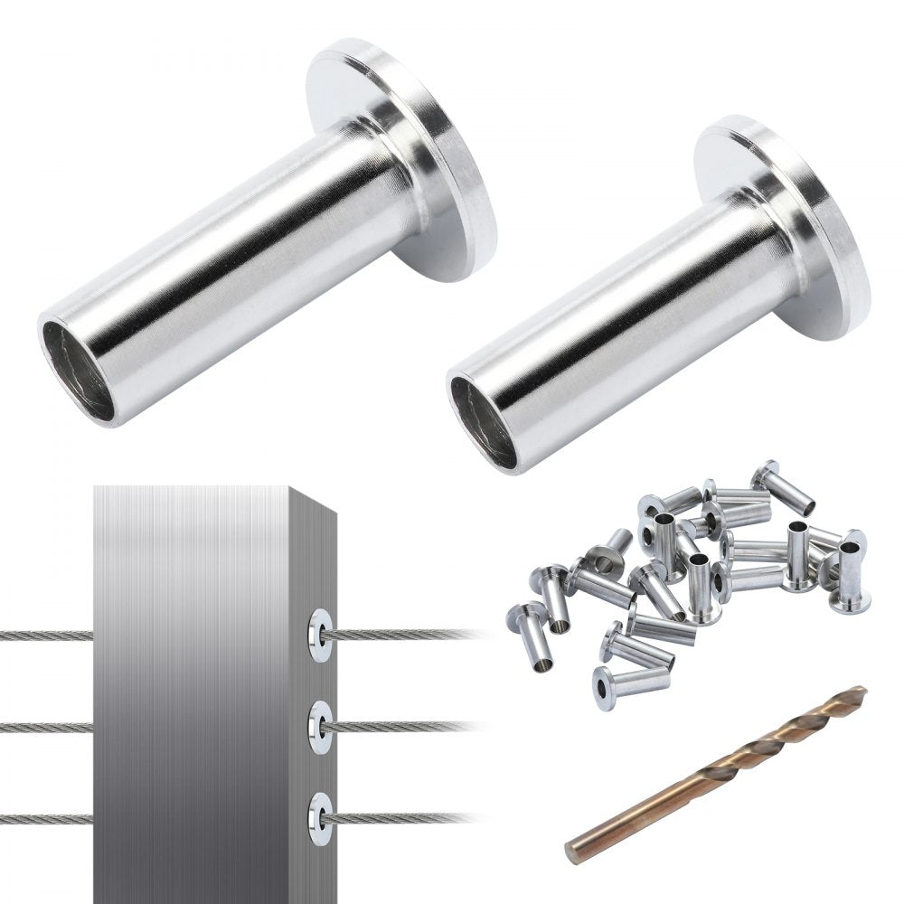 YXHF-W046-3/16"-121 - Durable T316 Stainless Steel Protector Sleeves for Wire Rope