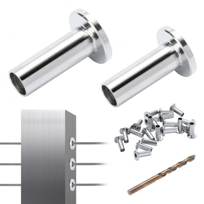 YXHF-W046-3/16"-121 - Durable T316 Stainless Steel Protector Sleeves for Wire Rope