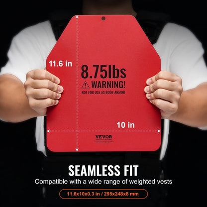 JSPB-8.75LB - Durable 8.75 lb Weight Plates for Vests (Pair)