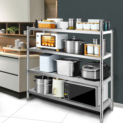 VV-SSPS-4-48 - 4-Tier 47.2" Stainless Steel Shelf with 529 lbs Capacity