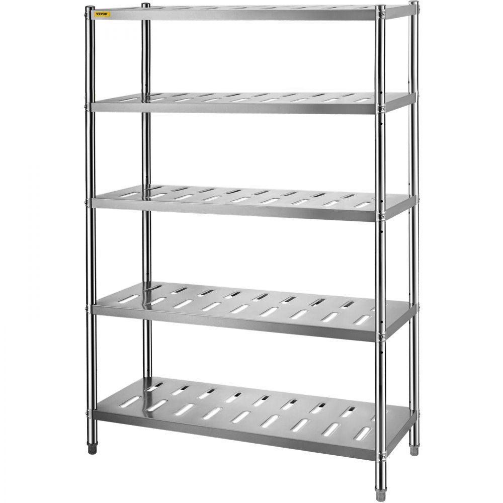 VV-SSPS-5-48 - Durable 5-Tier Stainless Steel Shelf, 47.2" x 17.7" x 70.9"