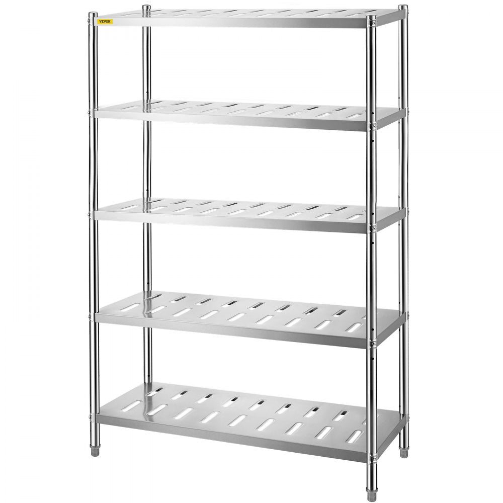 VV-SSPS-5-48 - Durable 5-Tier Stainless Steel Shelf, 47.2" x 17.7" x 70.9"