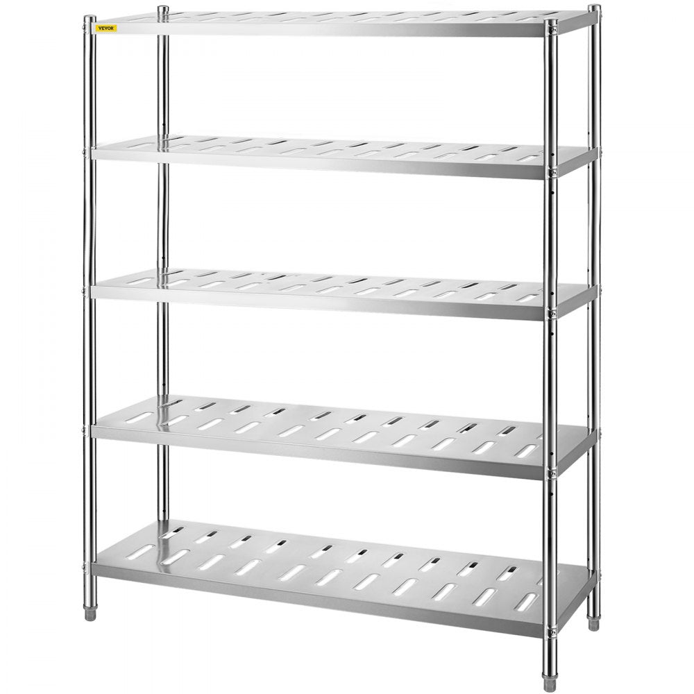 VV-SSPS-5-60 - 5-Tier Stainless Steel Shelf 132 lbs Capacity, Easy Assembly